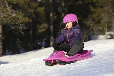 Санки STIGA Snowpower з кермом, від 5 років (Рожевий/Чорний)