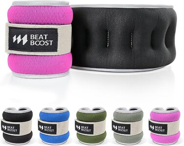 Утяжувачі на щиколотку та зап'ястя BeatBoost 2-8 кг з регульованими ремінцями для жінок і чоловіків, набір для фітнесу, пілатесу, аеробіки