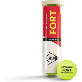 Тенісні м'ячі Dunlop Fort Tournament для ґрунту, хардкорту та газону, 4 шт.