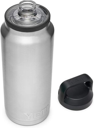 Термос-пляшка YETI Rambler, вакуумна, нержавіюча сталь, кришка