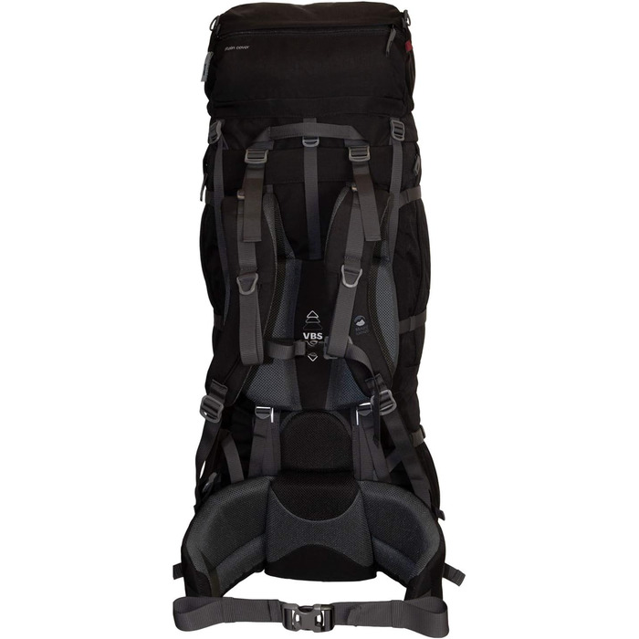 Рюкзак туристичний Tashev Outdoors Mount 100+20 л, чорний, з регуляцією об'єму, для жінок і чоловіків, з дощовиком, вироблено в ЄС