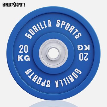 Бамперні пластини GORILLA SPORTS - 50мм, прогумовані, 20 кг