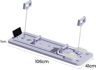 Дошка для реформування пілатесу UYSELA, складна дошка для пілатесу для дому, багатофункціональна дошка для фітнесу 5 в 1, дошка для реформування пілатесу з тримачем для телефону та таймером, Morado Morado Normal