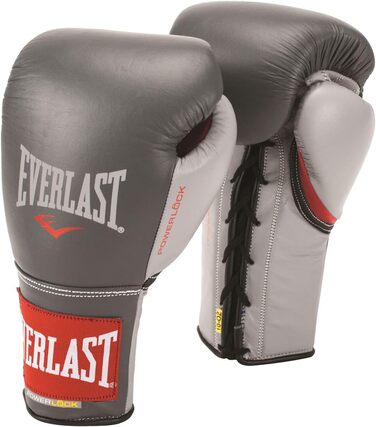 Рукавички бойові Everlast Everlast PowerLock Pro сірий / червоний 10 XL 0Z