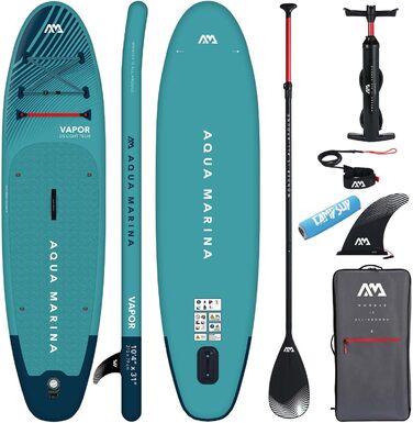 Надувна SUP-дошка Aqua Marina Vapor 315x79x15 см комплект 2021, весло, насос, рюкзак