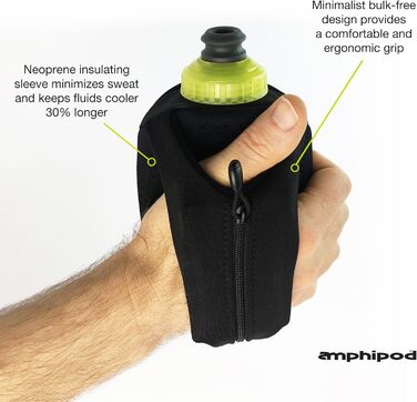 Пляшка Amphipod Hydraform Ergo-Lite, без BPA, 297 мл, темно-сіра