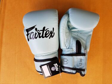 Боксерські рукавички Fairtex Натуральна шкіра Пастельно-сині 16 унцій