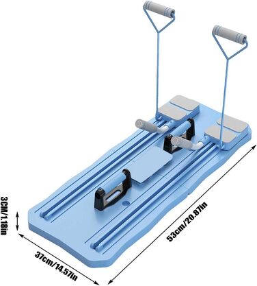 Складаний реформатор для пілатесу, компактний реформатор для преса, багатофункціональна дошка-реформатор для пілатесу для дому та тренажерного залу, Blue Blue Normal