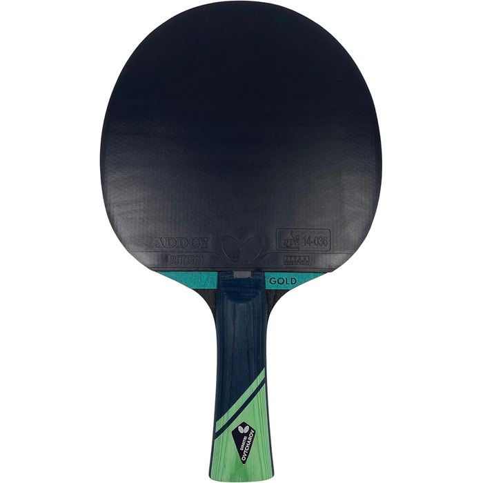 Настільна ракетка Butterfly Dimitrij Ovtcharov Gold з ITTF сертифікатом, Addoy накладкою 1,5 мм, Eva-технологія, для досвідчених гравців