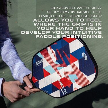 Patriot 2024 SLK Helix Pro Pickleball Paddle, гібрид карбон/скловолокно