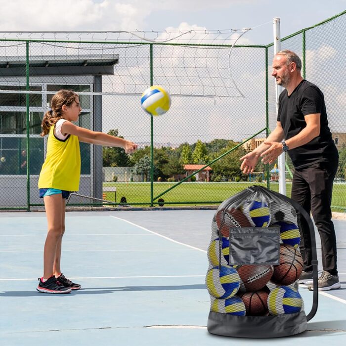 Велика сумка для м'яча hongmo Ball Net - вміщує 10-15 м'ячів, водонепроникна, зі шнурком для футбольних тренувань і спортивного інвентарю