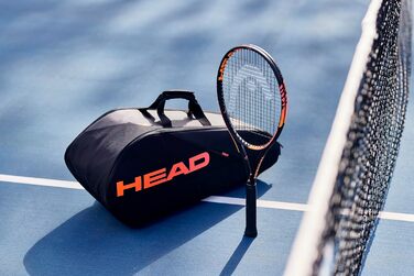 Тенісна сумка HEAD Tour Medium, чорна з помаранчевим, ексклюзив Amazon