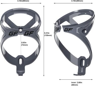 Пляшки для води Gemful Bicycle 750 мл, 2 шт., прозорий сірий з тримачем