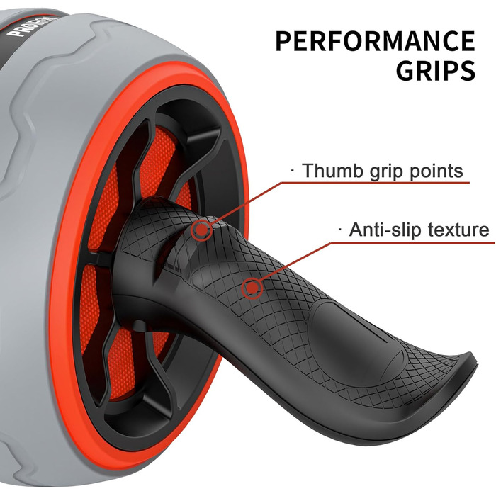 Ролик для живота PROIRON, тренажер для преса від Roller, автоматичний ролик для живота з відскоком, набори для тренування м'язів живота для чоловіків і жінок, ролик для живота для вправ на прес і тренування преса сірий і червоний