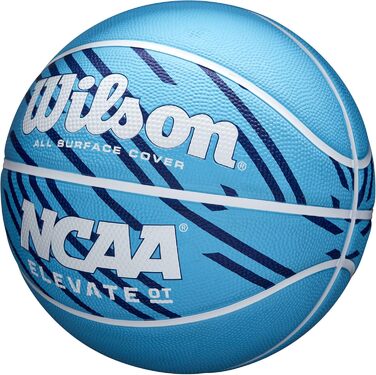 Баскетбольні м'ячі Wilson NCAA на відкритому повітрі - 74,9 см, 72,4 см, 70,5 см Elevate OT Розмір 7 - 29,5 Королівський/Білий