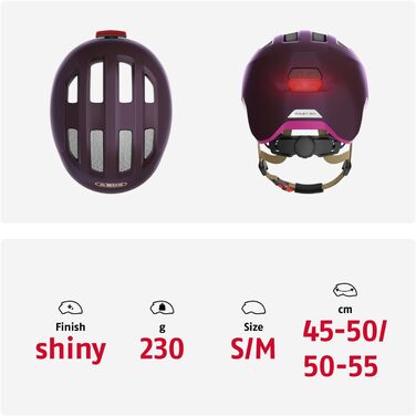 Дитячий велосипедний шолом ABUS Smiley 3.0 ACE з LED-підсвічуванням