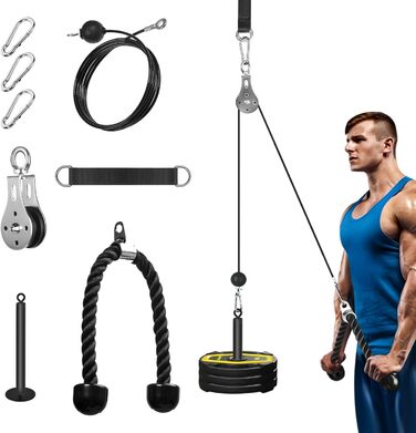 Система тросового шківа Fitness Lat Pulley з мотузкою для LAT/біцепса