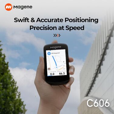 Велокомп'ютер Magene C606 GPS сенсорний, WiFi, Bluetooth, тренування