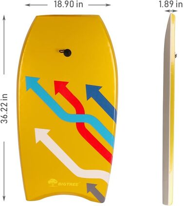 Дошка для плавання BIGTREE Body Board, 94 см, ремінець, стиль 2