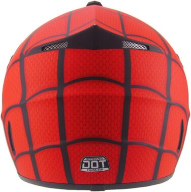 Дитячий мотокросовий шолом Senhill Spiderman, повнолицевий, DOT, з окулярами, для мотоцикла, велосипеда, унісекс