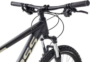 Чоловічий 16-швидкісний дисковий велосипед MTB Shimano Axess Brash (чорний матовий, 14 дюймів)