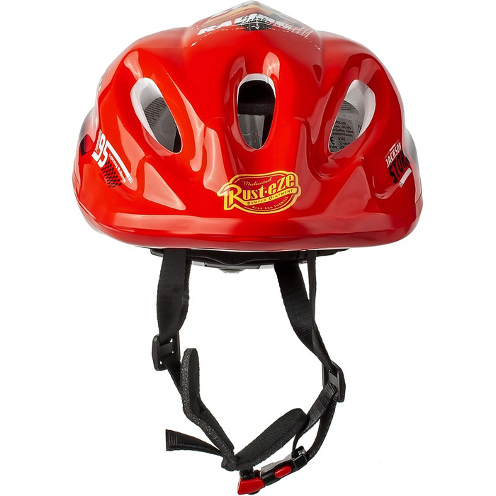 Дитячий велосипедний шолом Cars Lightning McQueen, розмір 52-56 см, регульований, TÜV сертифікат, для дітей 3-15 років, з можливістю персоналізації імені, alles-meine.de GmbH