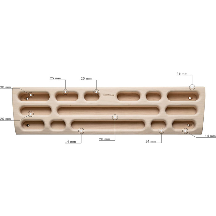 Вішак Тренувальний фінгерборд Клен Вуд Whiteoak 50x12.5x4.4см