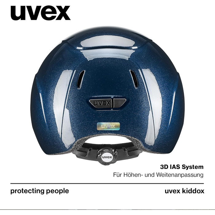 Дитячий кінний шолом uvex kiddox, легкий, з індивідуальним регулюванням розміру, оптимальною вентиляцією, глянцевий