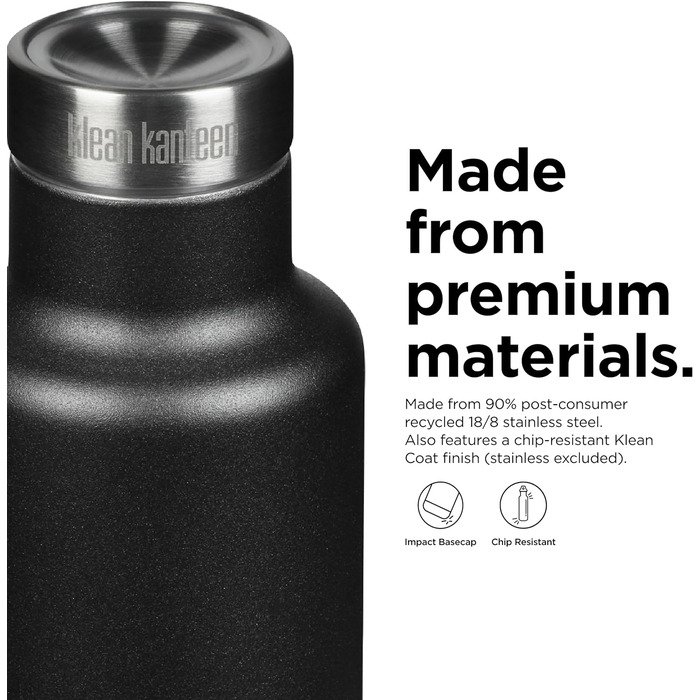 Пляшка для води Klean Kanteen Men's Classic Vi 739 мл Чорна