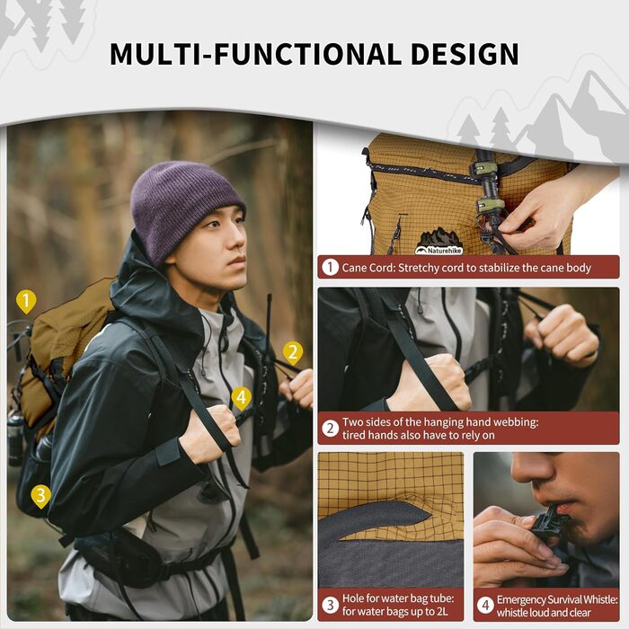Рюкзак Naturehike 25/35 л водонепроникний для туризму, подорожей, кемпінгу, чоловічий та жіночий