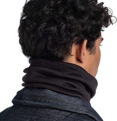 Бафф Thermal Merino Neckwarmer однотонний чорний одного розміру шапочка