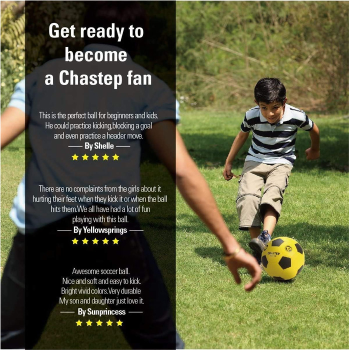 Пінний футбольний м'яч Chastep 8'' для дітей та початківців, м'який і безпечний для тренувань та ігор