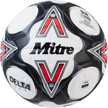 М'яч футбольний Mitre Delta Max, білий/помаранч/зелений/золотий, р. 5