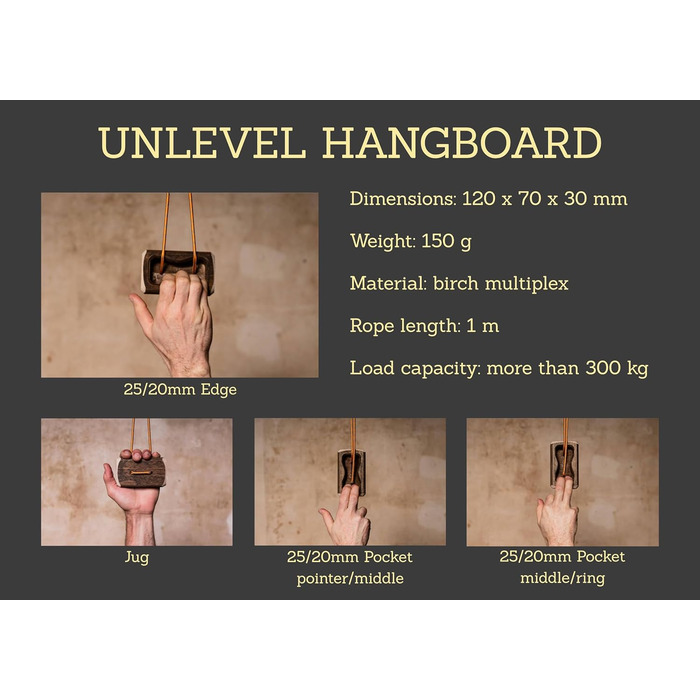 Капітан Fingerfood Hangboard Unlevel'