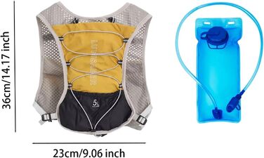 Рюкзак perfeclan Hydration Daypack з міхуром 2 л (жовтий)