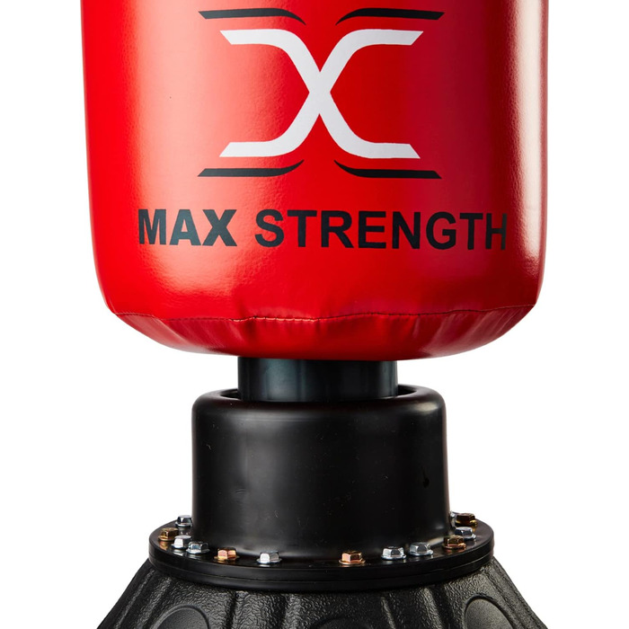 Боксерська груша Max Strength, вільно стояча, 1,8 м, міцна, з цільовою стійкою, ідеально підходить для кікбоксингу, боксу, різних бойових мистецтв та тренувального обладнання ММА 183 см Чорний