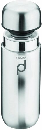 Термос-бутилка Pioneer DrinkPod з нержавіючої сталі 0,2 л, подвійні стінки, термос для їжі та напоїв, 6 годин гаряче, 24 години холодне, герметична, без BPA, глянцева