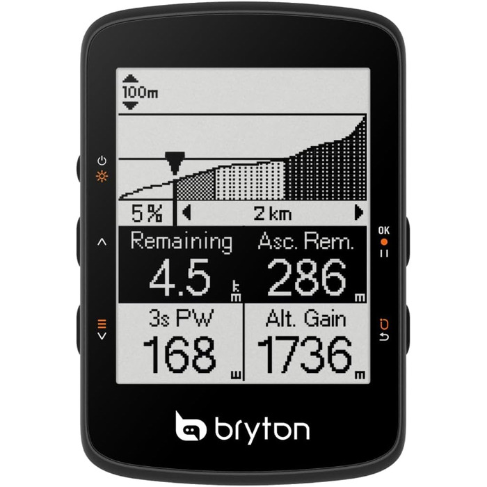 Велокомп'ютер Bryton Rider 460 GPS, 32 год, Bluetooth, ANT, для електровелосипеда