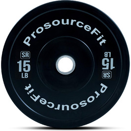 Гумові диски ProsourceFit для штанги з металевою вставкою, 10-45 фунтів, для пауерліфтингу та силових тренувань