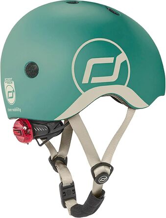 Дитячий шолом Scoot and Ride з LED-ліхтарем, матове покриття, розмір XXS, регульовані ремені, флісова підкладка