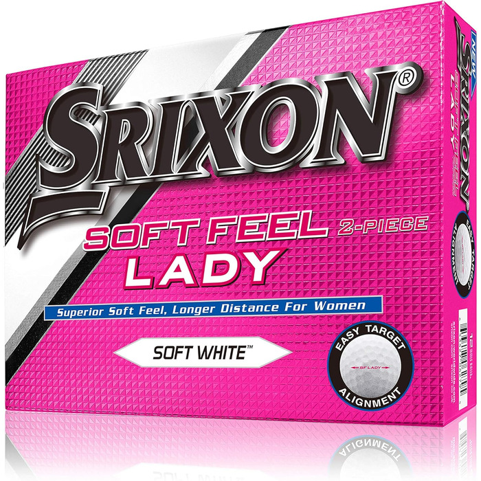 М'ячі для гольфу Srixon SoftFeel Lady, 2 шари, білі