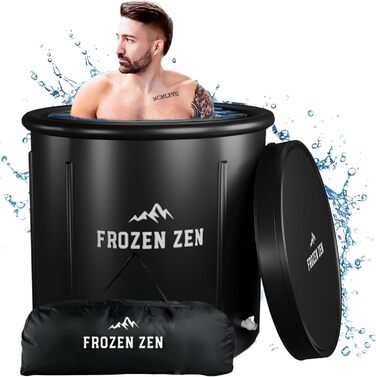Frozen Zen Преміум XL льодяна ванна для спортсменів з кришкою, велика надувна ванна для холодної терапії, портативна купіль для дорослих, для вулиці