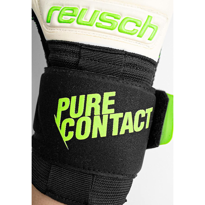 Рукавички воротаря Reusch Pure Contact Gold Унісекс чорні/зелені 10.5