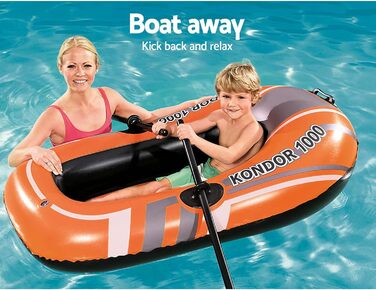 Човен Bestway Hydro Force Raft червоний комплект для плавання