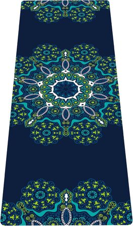 Складаний легкий килимок для йоги LaiEr 183x61x0,15 см з малюнком Mixed Flowers – портативний, для йоги, пілатесу, бікраму та фітнесу