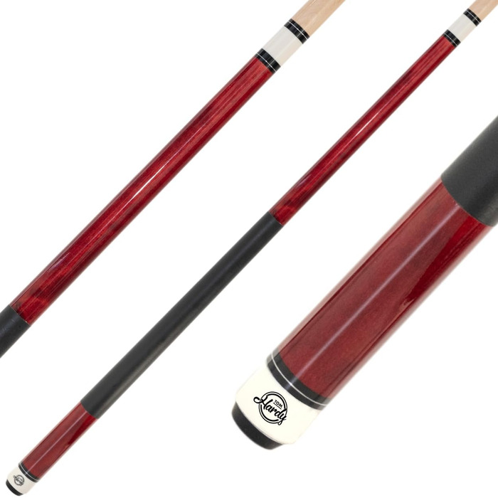 Серія Hardy Pool Billiard Cue Uni, більярдні киї з 2 предметів із ручкою зі штучної шкіри, довжина кия 147 см, багатошарова професійна клейка шкіра 12,5 мм, пряжка з нержавіючої сталі, червоний, синій, сірий, чорний