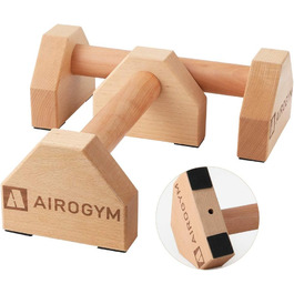 Стійка для віджимань Airogym, дерево, нековзка, 30,5 см, 2 шт.