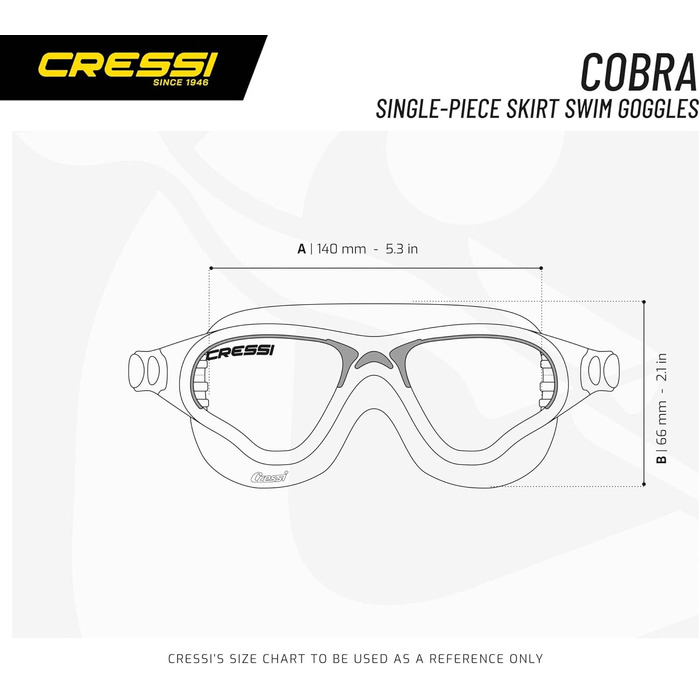 Окуляри для плавання CRESSI Cobra - антифог, захист від подряпин і UV, універсальні