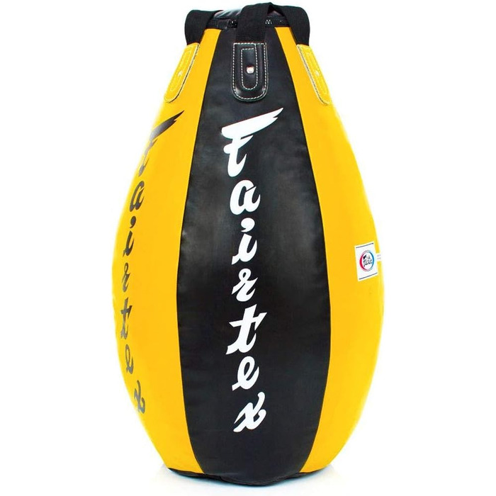 Груша боксерська Fairtex Super Tear Drop HB15 без наповнення чорно-жовта