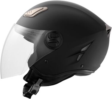 Мотоциклетний шолом VEVOR 3/4 обличчя, розмір M (55-56 см), з Bluetooth, високощільний ABS, DOT сертифікат, для дорослих і підлітків